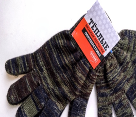 Перчатки вязаные теплые полушерстяные