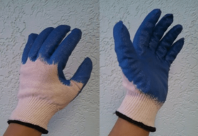 Двойные перчатки с латексным покрытием