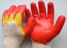 Перчатки х/б вязаные с двойным латексным покрытием