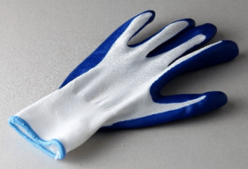 Перчатка нейлоновая с частичным нитриловым обливом